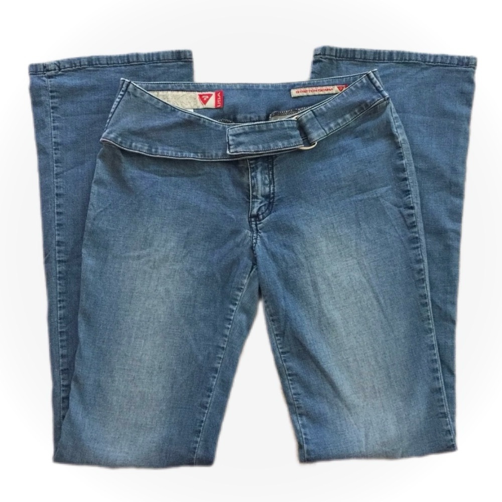 Vintage Y2K Guess Jeans Stretchy Denim Bratz Style Flare Jeans w/ Low Rise Waist